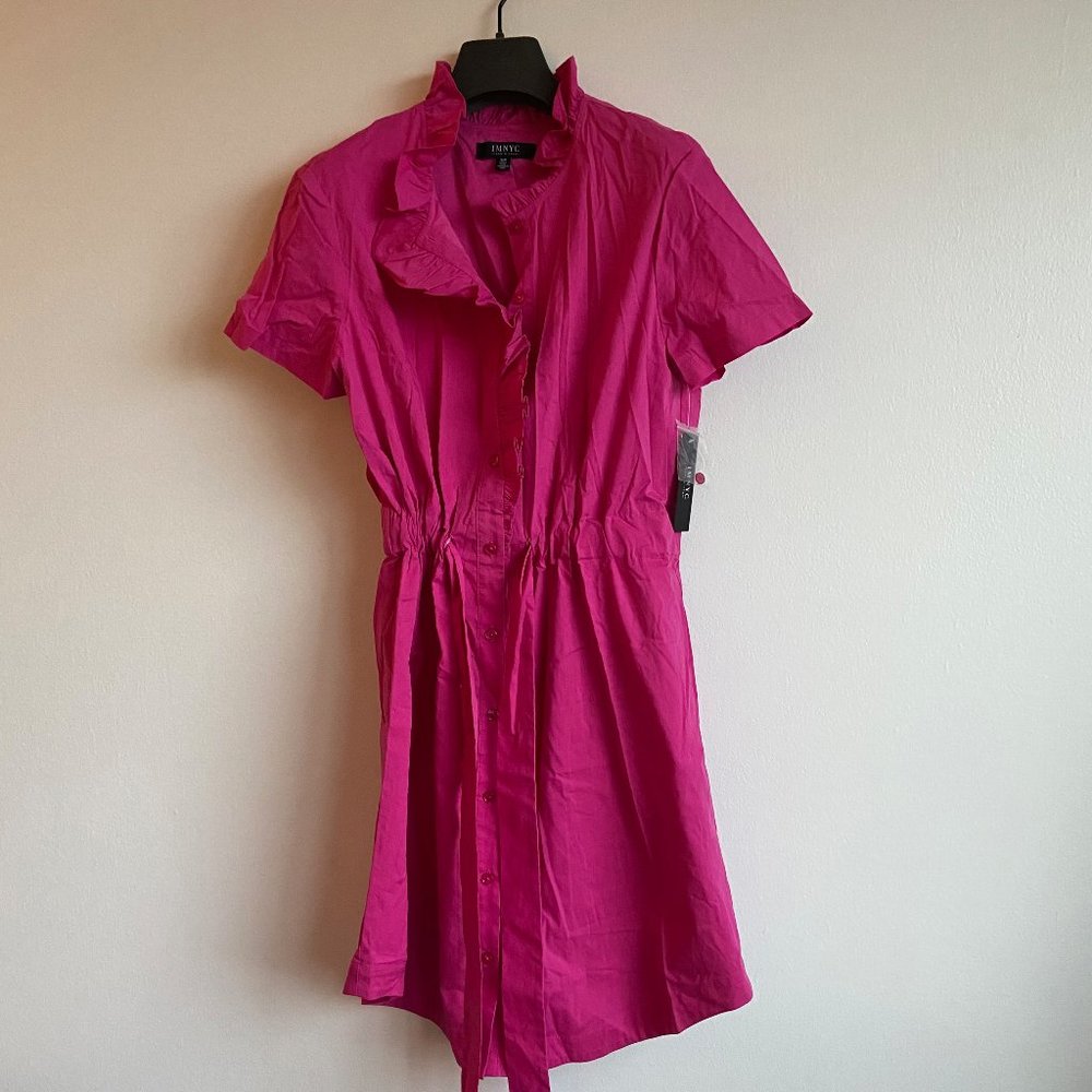 Bright pink cotton dress IMNYC Tags NEW